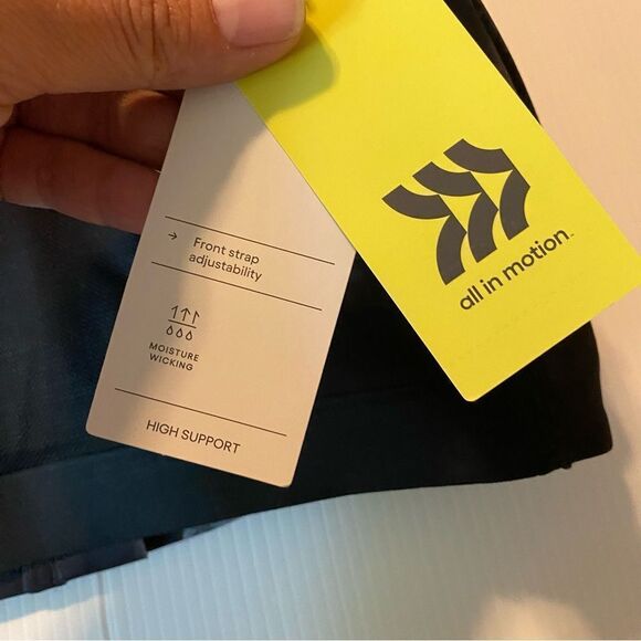 All in Motion High Support impact Black gray Print mesh camo Zip Front Bra 36DD - Picture 7 of 8